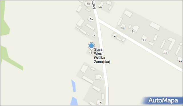 Wólka Zamojska, Wólka Zamojska, 3, mapa Wólka Zamojska