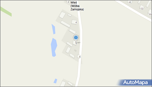 Wólka Zamojska, Wólka Zamojska, 5, mapa Wólka Zamojska