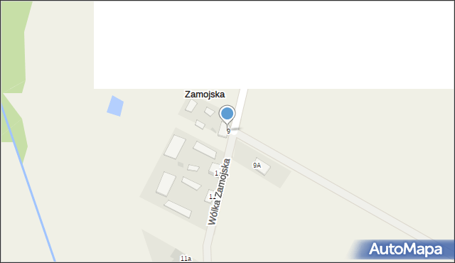 Wólka Zamojska, Wólka Zamojska, 9, mapa Wólka Zamojska