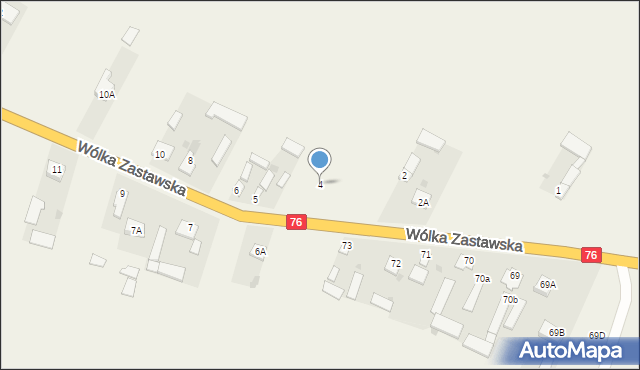 Wólka Zastawska, Wólka Zastawska, 4, mapa Wólka Zastawska
