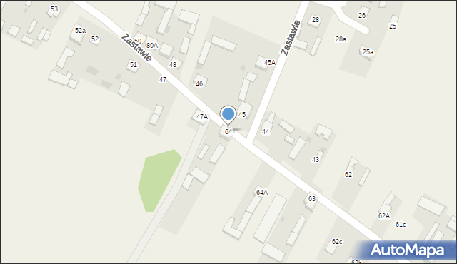 Wólka Zastawska, Wólka Zastawska, 64, mapa Wólka Zastawska