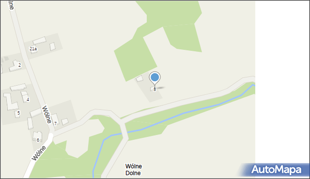 Wólne, Wólne, 8, mapa Wólne
