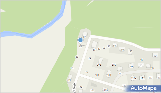 Wolny Dwór, Wolny Dwór, 85, mapa Wolny Dwór
