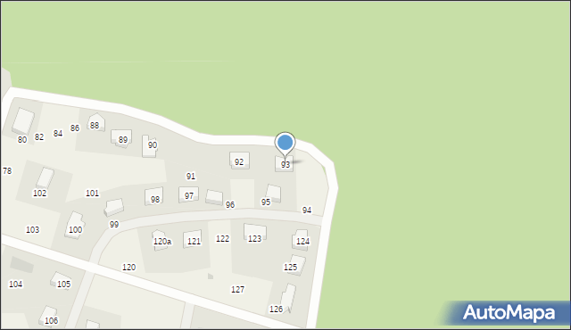 Wolny Dwór, Wolny Dwór, 93, mapa Wolny Dwór