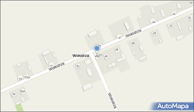 Wołodrza, Wołodrza, 49a, mapa Wołodrza
