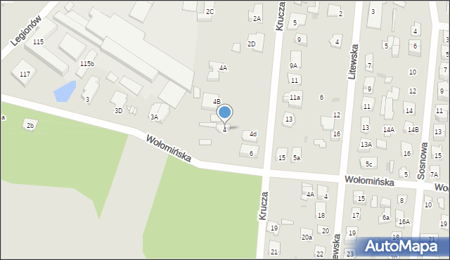 Wołomin, Wołomińska, 3c, mapa Wołomin