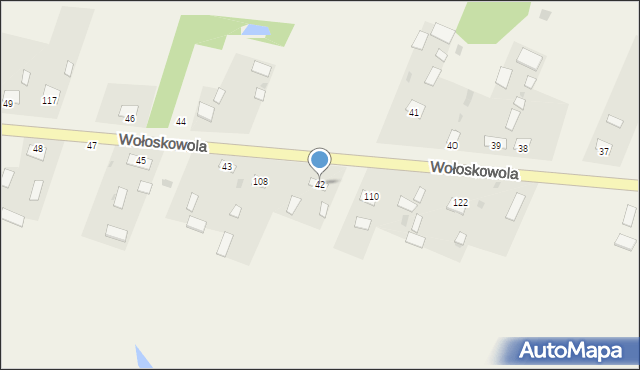 Wołoskowola, Wołoskowola, 42, mapa Wołoskowola