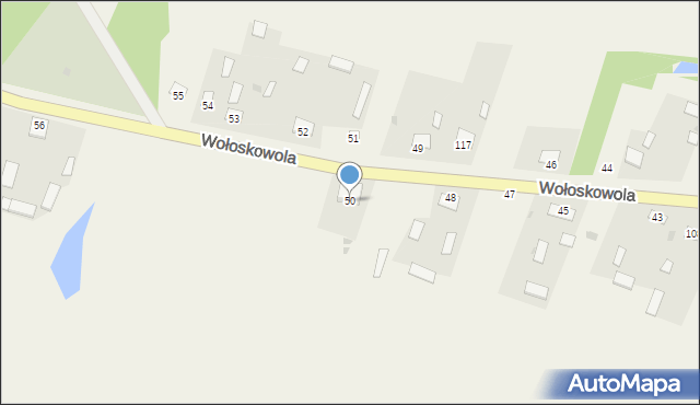 Wołoskowola, Wołoskowola, 50, mapa Wołoskowola