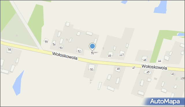 Wołoskowola, Wołoskowola, 51, mapa Wołoskowola