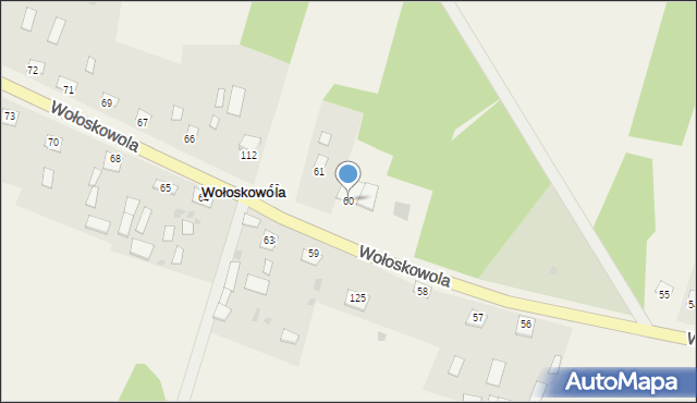 Wołoskowola, Wołoskowola, 60, mapa Wołoskowola