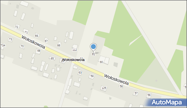 Wołoskowola, Wołoskowola, 61, mapa Wołoskowola