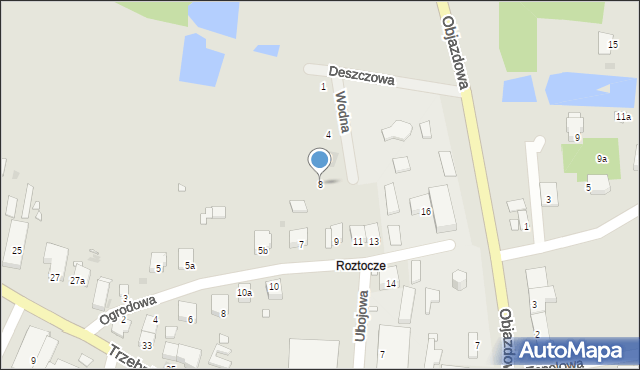 Wołów, Wodna, 8, mapa Wołów