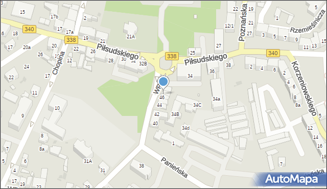 Wołów, Wojska Polskiego, 48, mapa Wołów