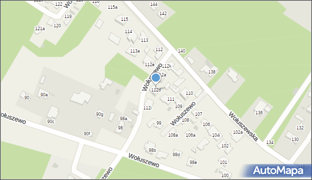 Wołuszewo, Wołuszewo, 112d, mapa Wołuszewo