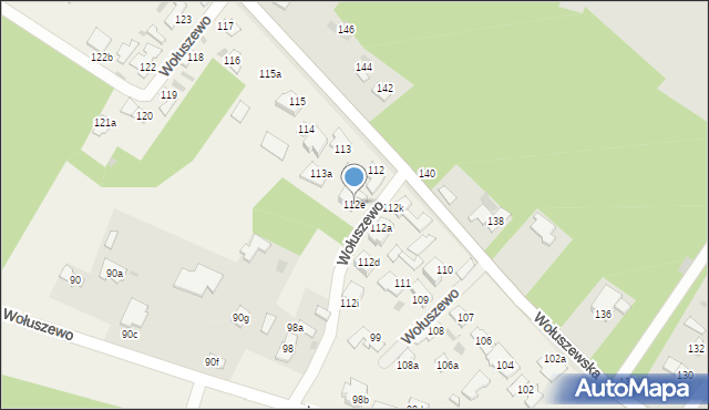 Wołuszewo, Wołuszewo, 112e, mapa Wołuszewo