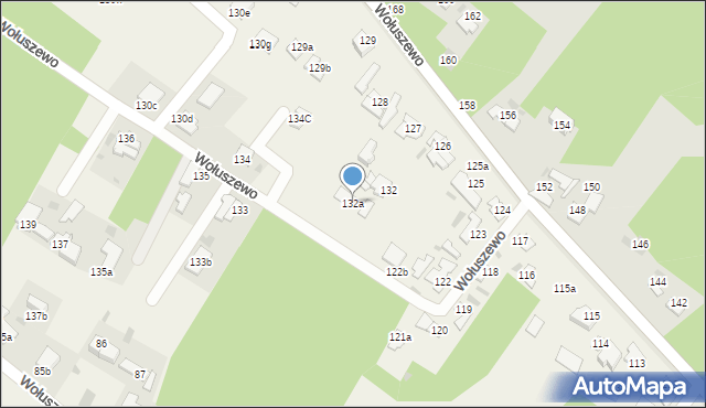Wołuszewo, Wołuszewo, 132a, mapa Wołuszewo