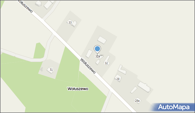 Wołuszewo, Wołuszewo, 32a, mapa Wołuszewo