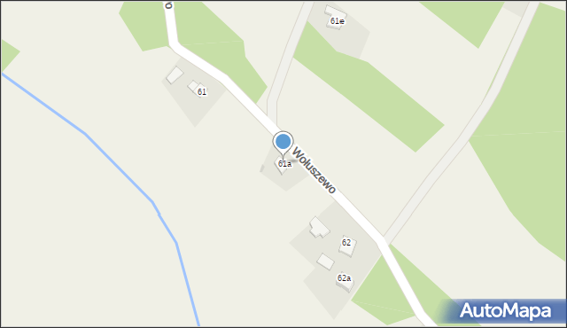 Wołuszewo, Wołuszewo, 61a, mapa Wołuszewo