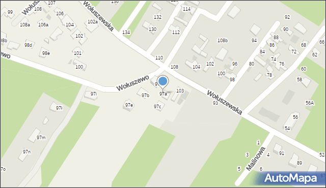 Wołuszewo, Wołuszewo, 97a, mapa Wołuszewo