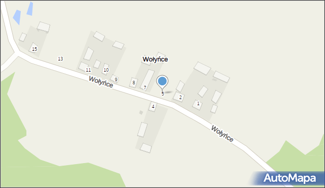 Wołyńce, Wołyńce, 5, mapa Wołyńce