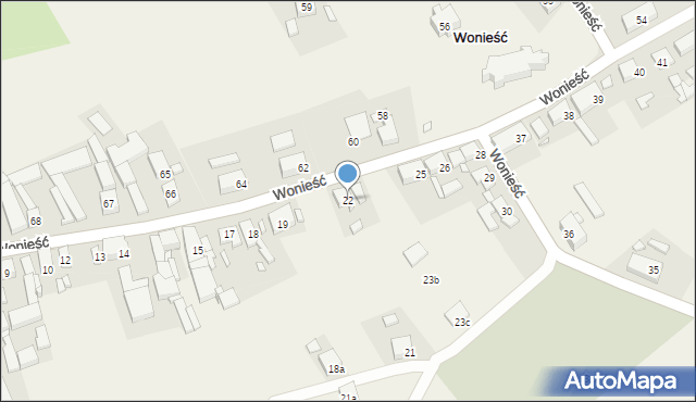 Wonieść, Wonieść, 22, mapa Wonieść