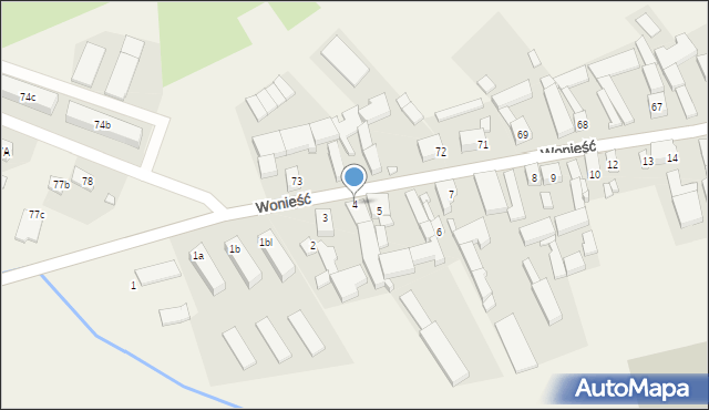 Wonieść, Wonieść, 4, mapa Wonieść