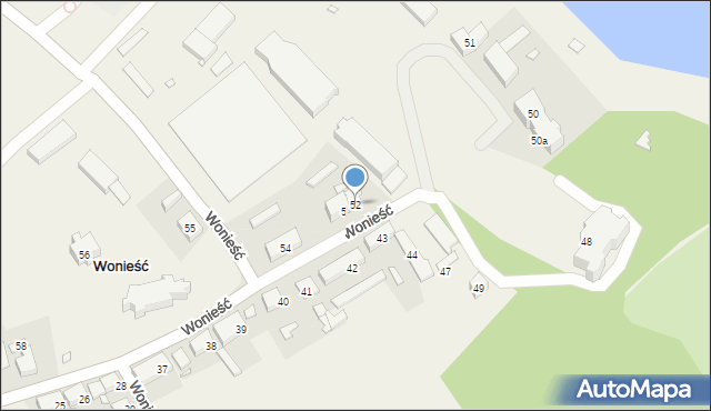 Wonieść, Wonieść, 52, mapa Wonieść