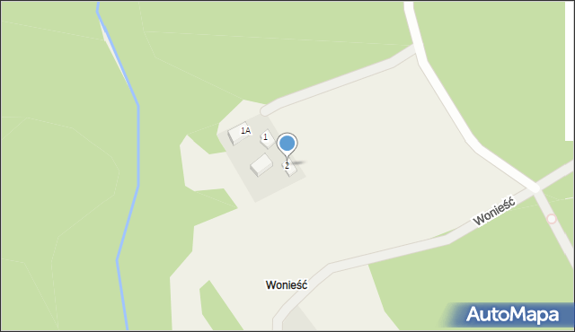 Wonieść, Wonieść, 2, mapa Wonieść