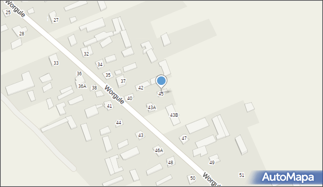 Worgule, Worgule, 45, mapa Worgule