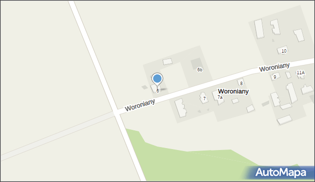 Woroniany, Woroniany, 6, mapa Woroniany