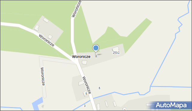 Woronicze, Woronicze, 8, mapa Woronicze