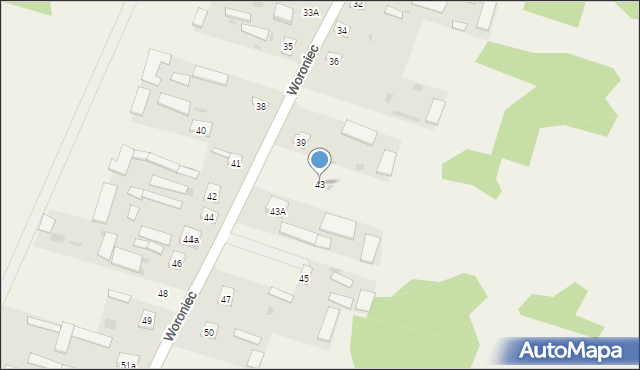 Woroniec, Woroniec, 43, mapa Woroniec