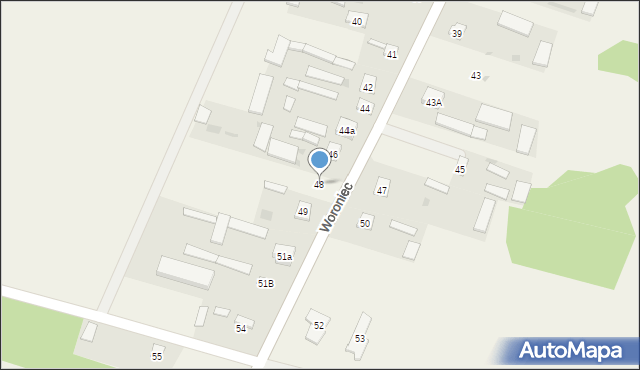 Woroniec, Woroniec, 48, mapa Woroniec