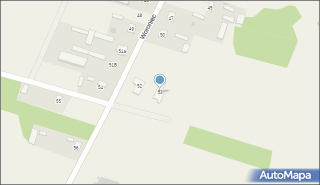 Woroniec, Woroniec, 53, mapa Woroniec