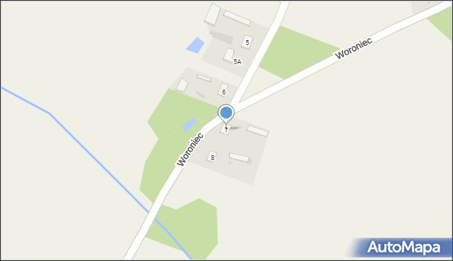 Woroniec, Woroniec, 7, mapa Woroniec