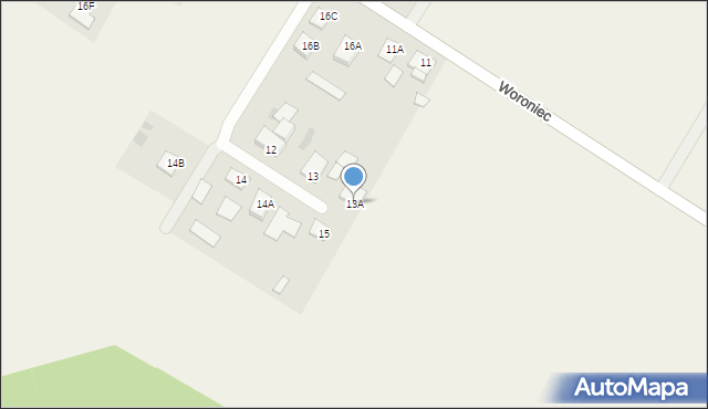 Woroniec, Woroniec, 13A, mapa Woroniec