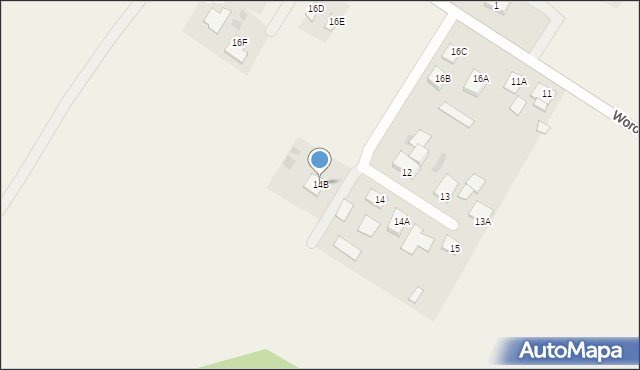 Woroniec, Woroniec, 14B, mapa Woroniec