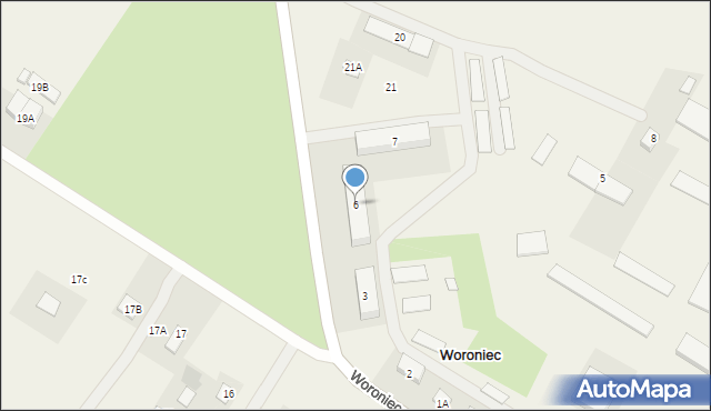 Woroniec, Woroniec, 6, mapa Woroniec