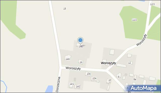 Woroszyły, Woroszyły, 14E, mapa Woroszyły