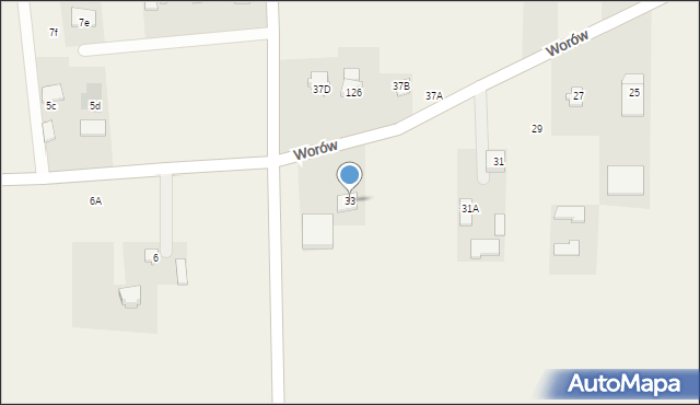 Worów, Worów, 33, mapa Worów