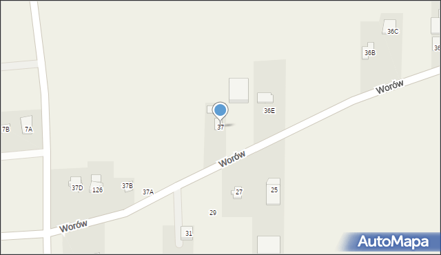Worów, Worów, 37, mapa Worów