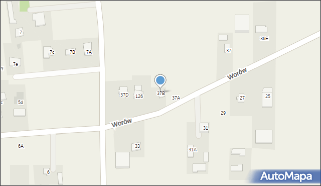 Worów, Worów, 37B, mapa Worów