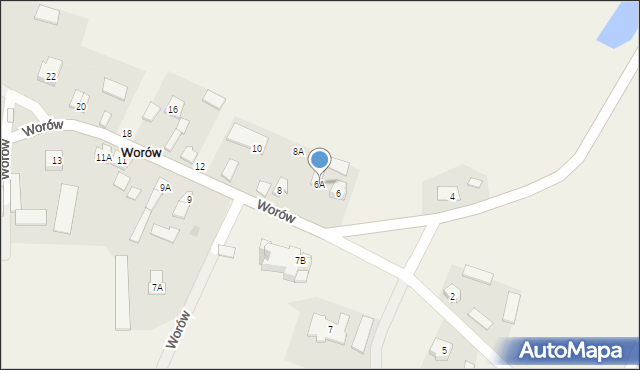 Worów, Worów, 6A, mapa Worów