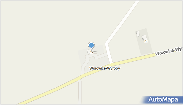 Worowice-Wyroby, Worowice-Wyroby, 1a, mapa Worowice-Wyroby