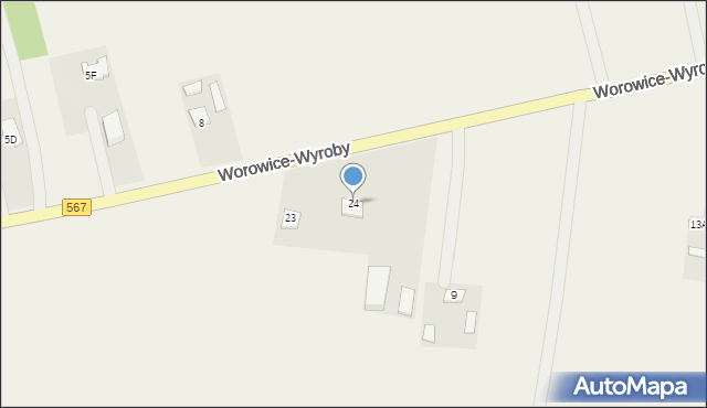 Worowice-Wyroby, Worowice-Wyroby, 24, mapa Worowice-Wyroby