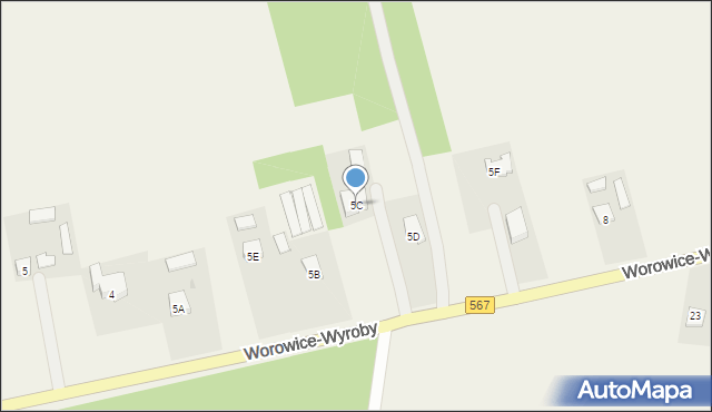 Worowice-Wyroby, Worowice-Wyroby, 5C, mapa Worowice-Wyroby