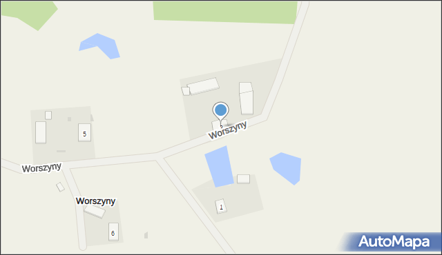 Worszyny, Worszyny, 3, mapa Worszyny