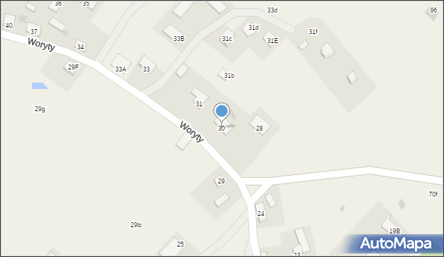 Woryty, Woryty, 30, mapa Woryty