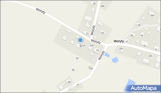 Woryty, Woryty, 52, mapa Woryty
