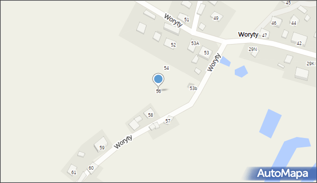 Woryty, Woryty, 56, mapa Woryty